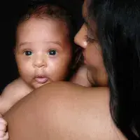 A mother with her child