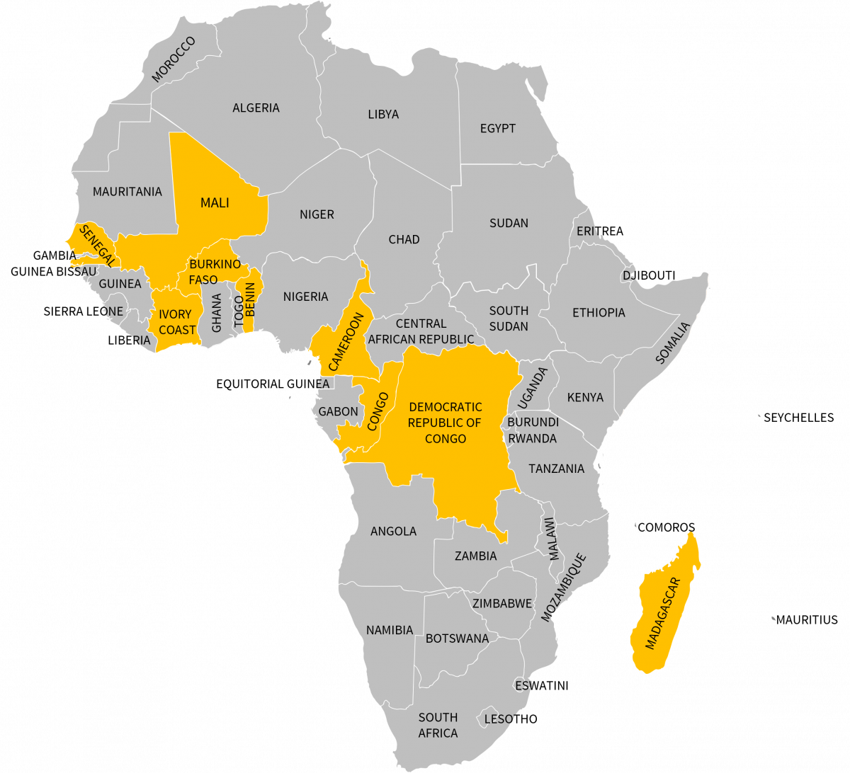 Francophone Hub countries