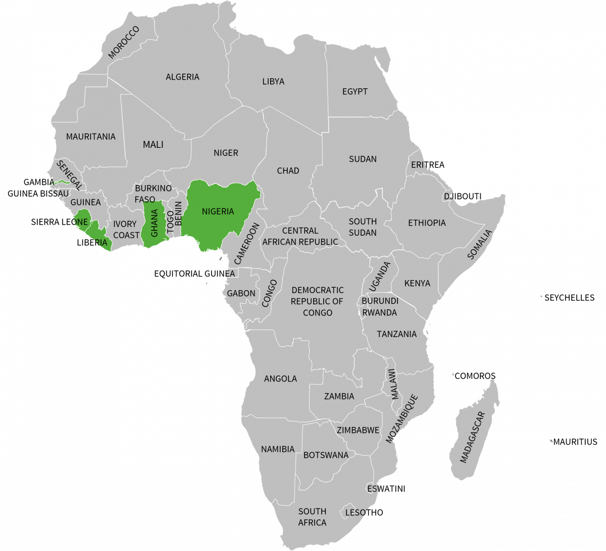 West African Hub countries
